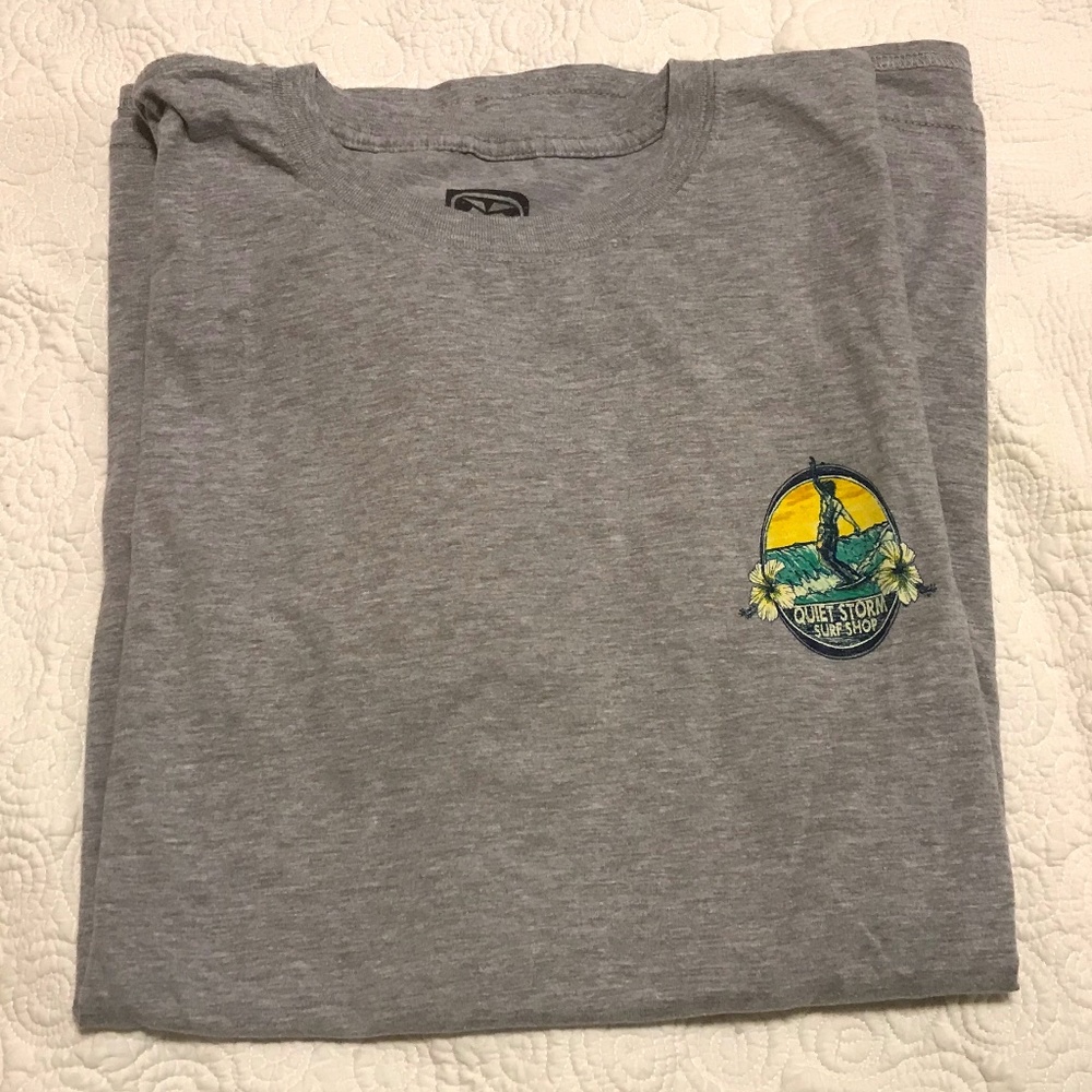 Heather gray unisex Quiet Storm, Fenwick Island, DE short-sleeved t-shirt (3X)